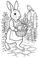 Hare With a Basket in the Garden