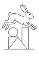 Hare’s Big Leap Over Shapes