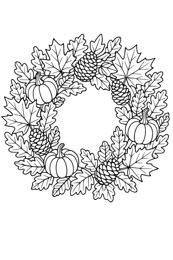 Pumpkin Pinecone Harvest Wreath