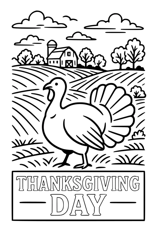 Harvest Turkey by the Barn