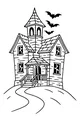 Bats Over the Hilltop Haunted House