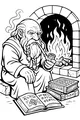The Hearthside Dwarf Scholar