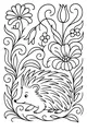 Hedgehog in a Whiskery Wildflower Garden