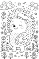 Hedgehog Paints a Flowery Field
