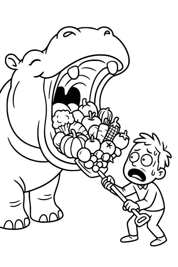 Hungry Hippo’s Lunch Pile Surprise