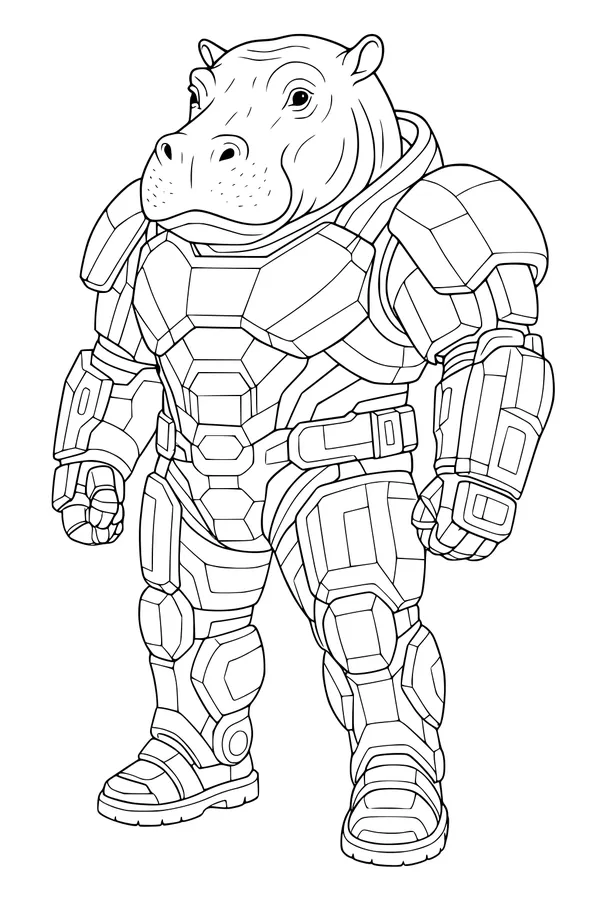 Hippo Hero in Super Armor