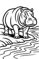 Big Hippo by the Wiggly Riverbank
