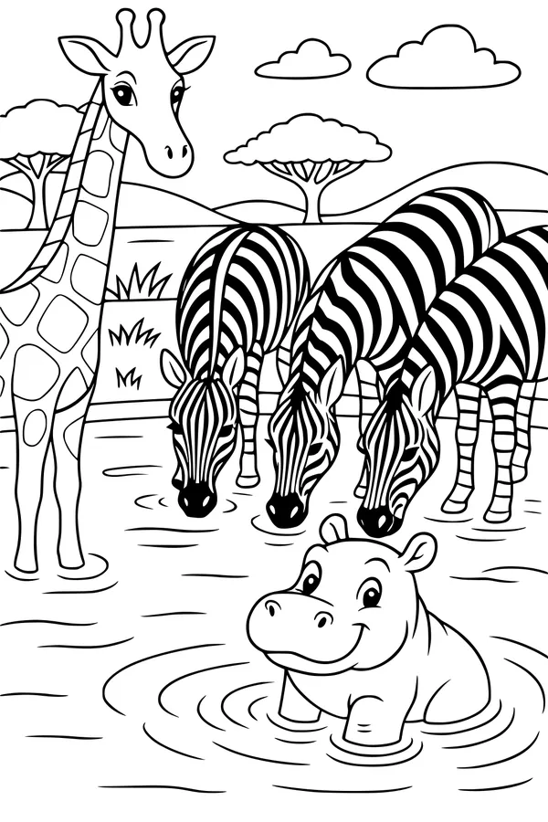 Bright Morning at the Watering Hole