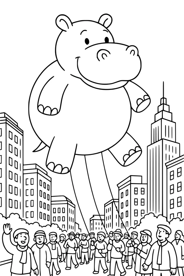 The Great Hippo Parade Float