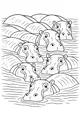 Peeking Hippos in the Wavy River