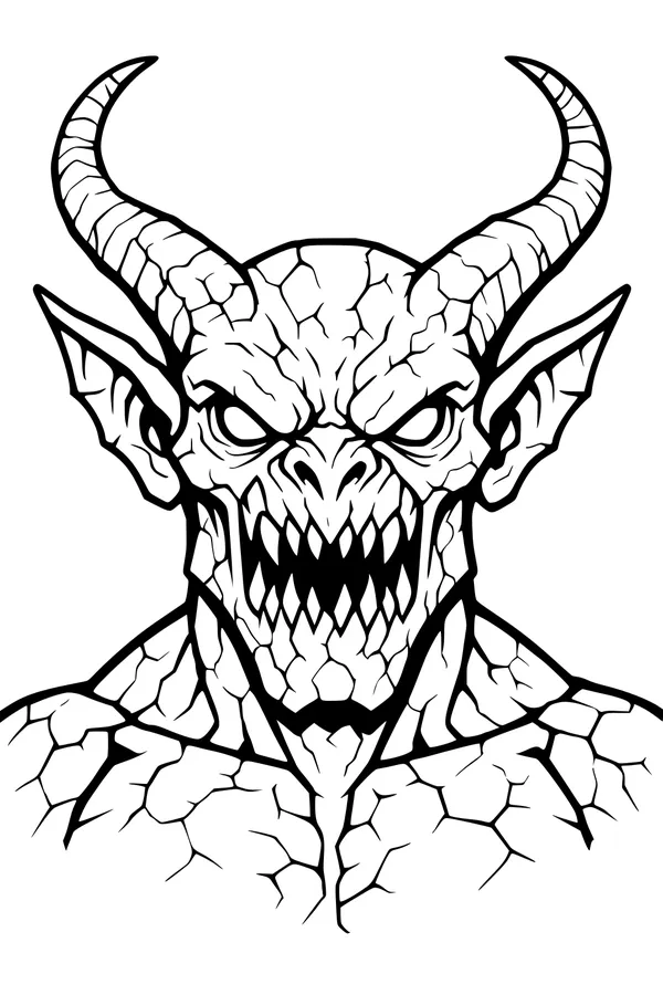 Grumpy Horns and Rocky Grin