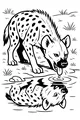Spotted Hyena and the Wiggly Water Mirror