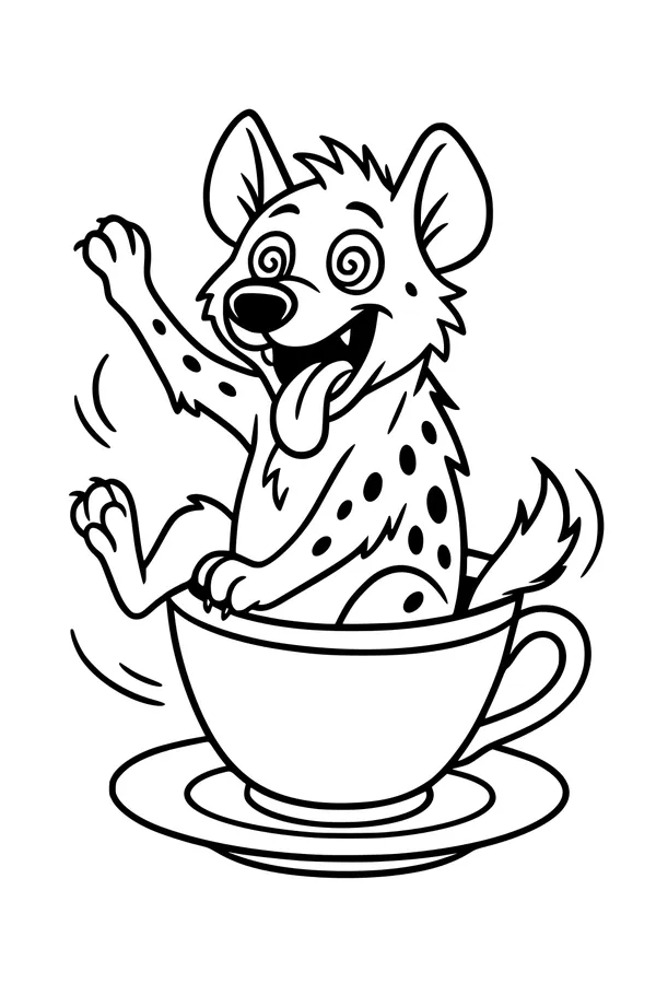 Whirly Hyena in a Silly Teacup