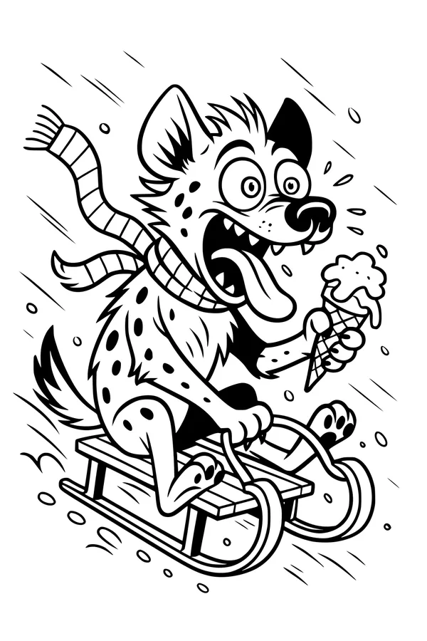 Hyena Sled Ride and Snowy Snack