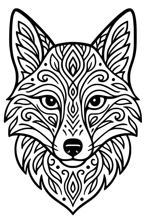 Mystic Forest Fox Face