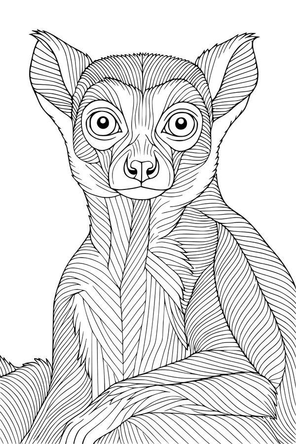 Lemur With Big Surprise Eyes