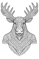 Big Moose with Zigzag Antlers