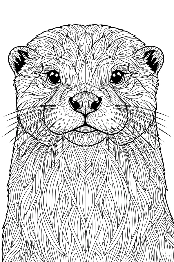 Whiskers and Waves: Otter Portrait