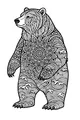 Mandala Bear in the Wavy Woods