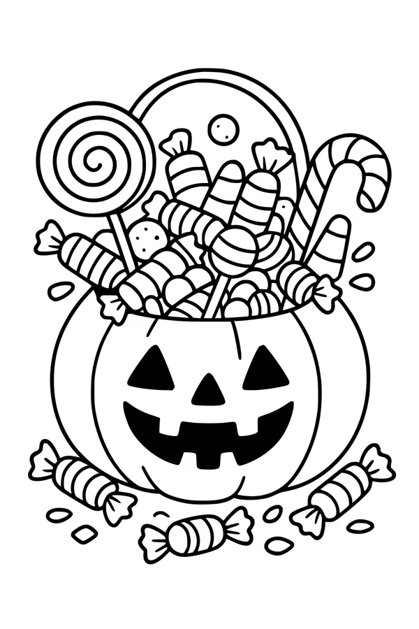 Jack-O-Lantern Candy Mountain