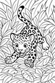 Spotted Jaguar Cub in the Jungle