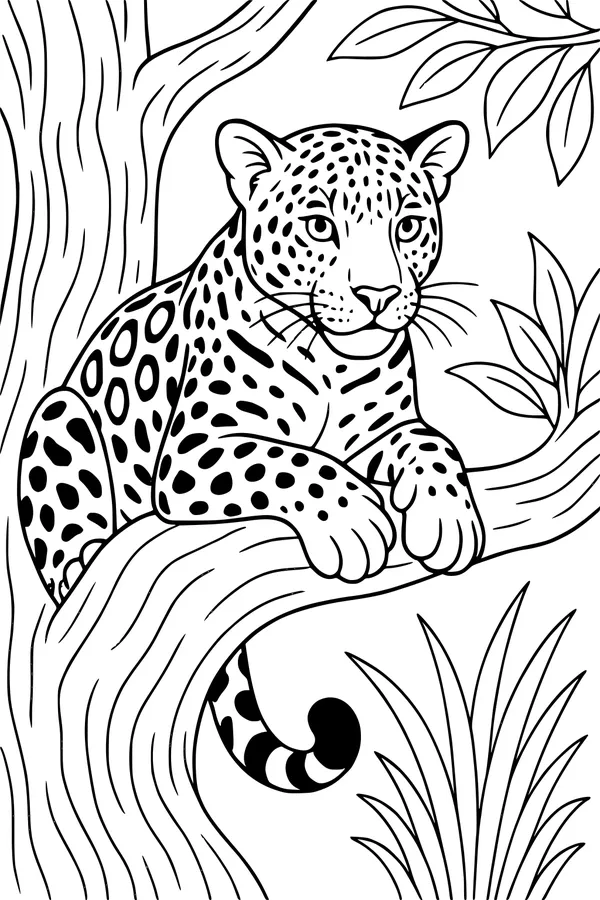 Jaguar Boy Takes a Tree Top Nap