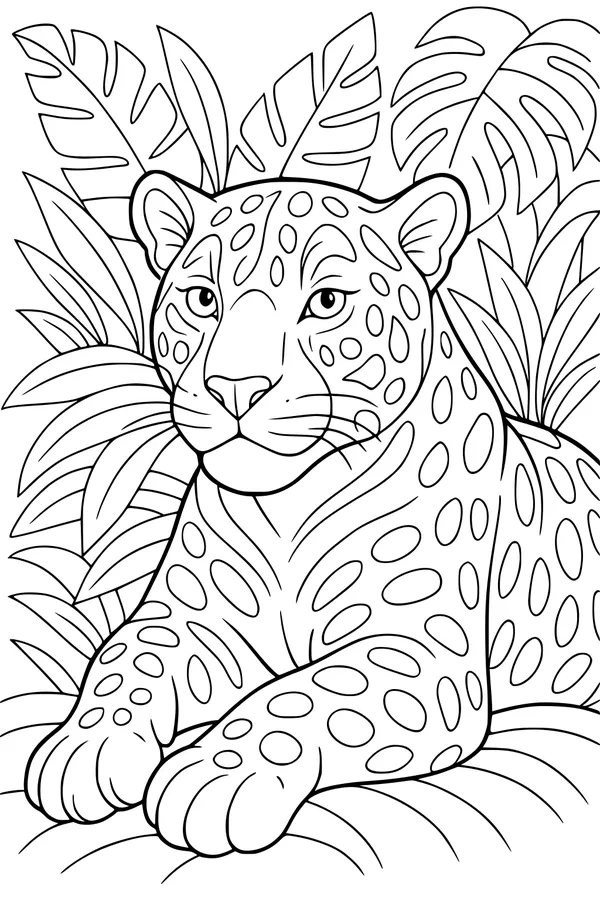 Jaguar King Resting in the Jungle
