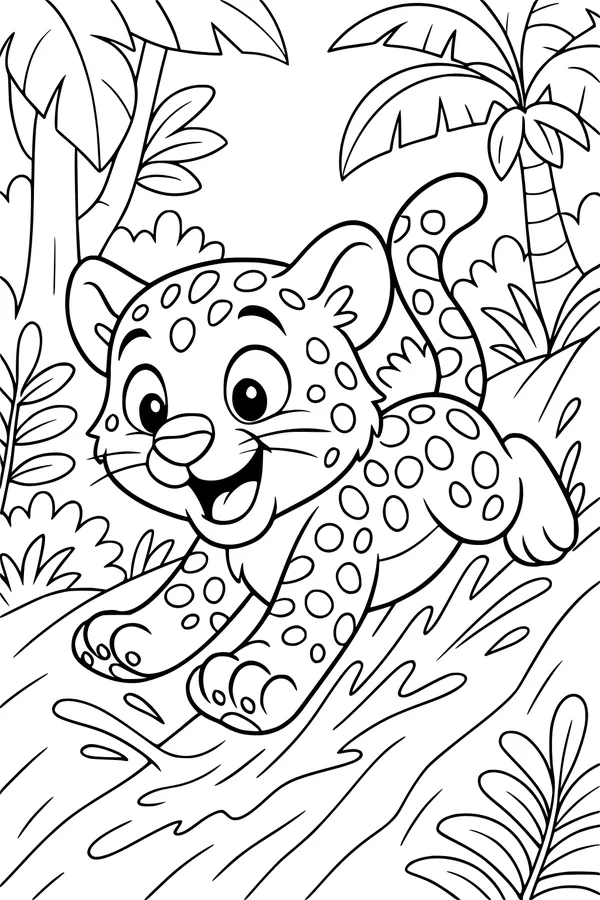 Jaguar Cub’s Wild Jungle Splash