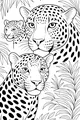 Jaguars Watching from the Jungle Leaves