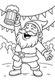 Free Dwarf Gnome Coloring Page - Jolly Festival Toast (Printable PDF)