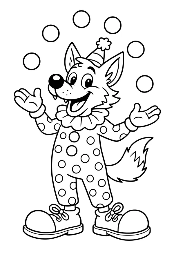 Polka-Dot Juggler Wolf