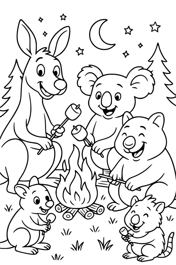 Marshmallow Night With Kangaroo and Friends