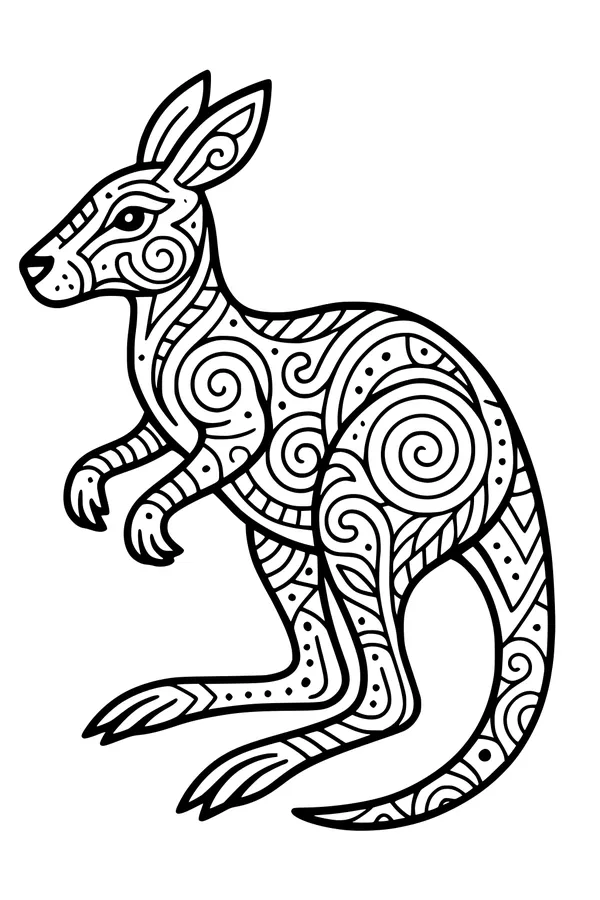 Swirly Kangaroo Outback Stomp