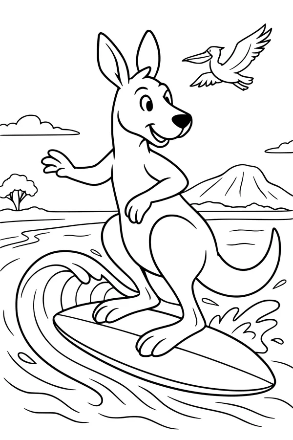 Kanga Rides the Wildest Wave