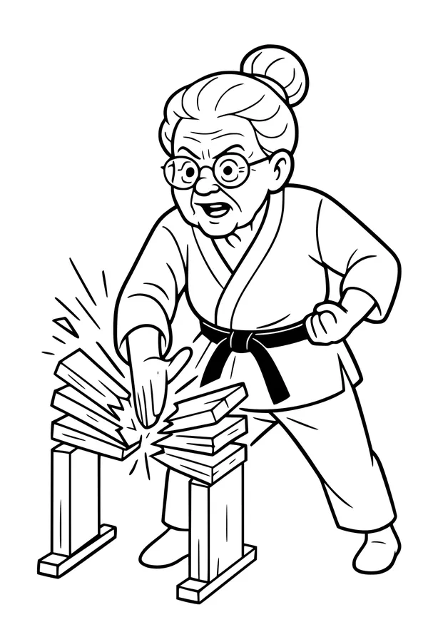 Grandma's Mighty Karate Chop