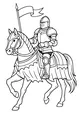 Knightly Parade with Banner and Brave Horse
