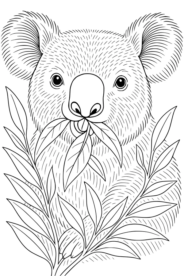 Midday Snack for a Fluffy Koala