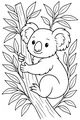Koala Cuddles Up a Wiggly Tree