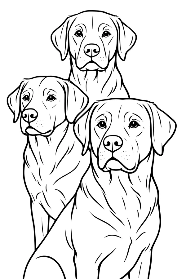 The Trio of Watchful Pups