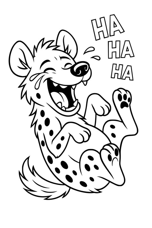 Hyena’s Big Belly Laugh in the Grass