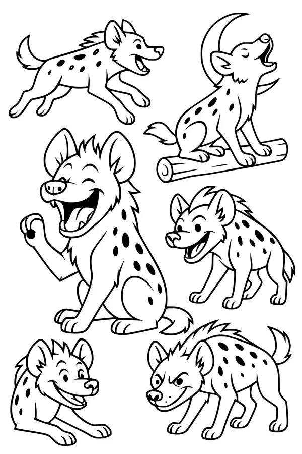 Hyena Giggles Under the Moon