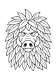 Leafy Mane Warthog Portrait