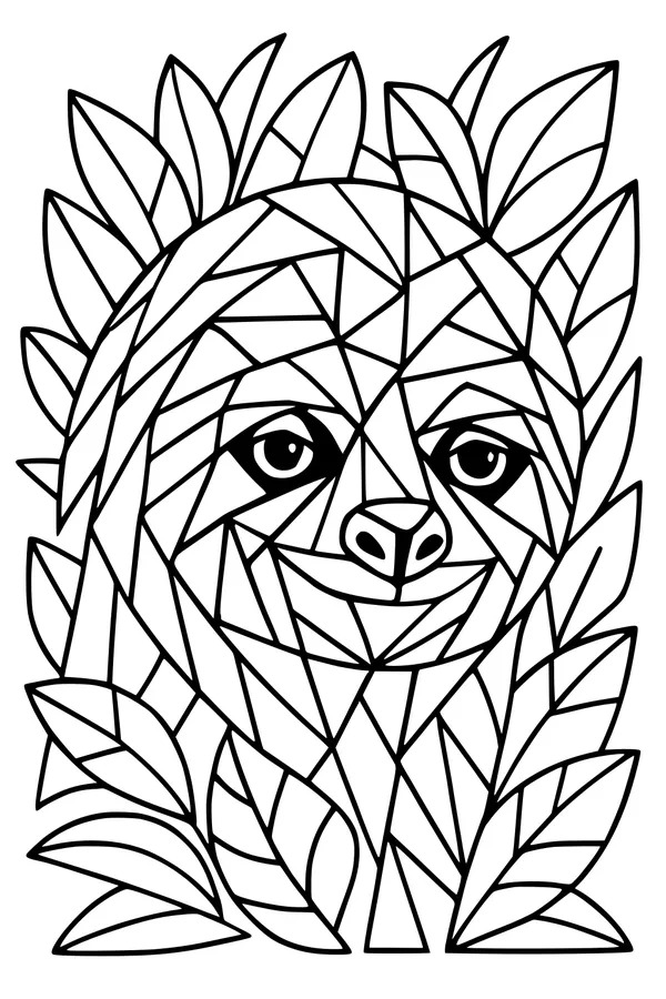 Sleepy Sloth in the Leafy Jungle
