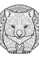 Leafy Wombat Mandala Portrait