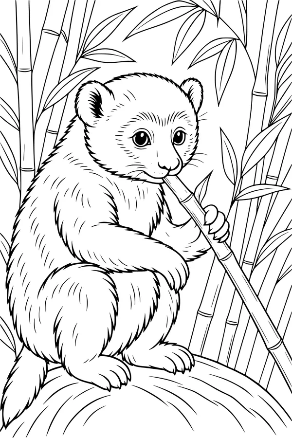 Bamboo Break with a Little Lemur