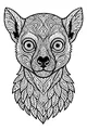 Swirly Lemur with Leafy Whiskers