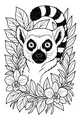 Ring-Tailed Lemur in a Leafy Hideout