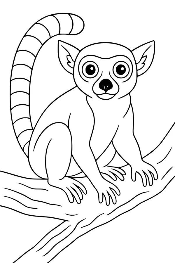 Lemur with the Treetop Stare
