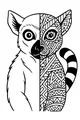 Lemur with Whiskers and Wild Patterns