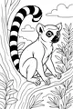Stripe-Tailed Lemur Visits the Tall Tree